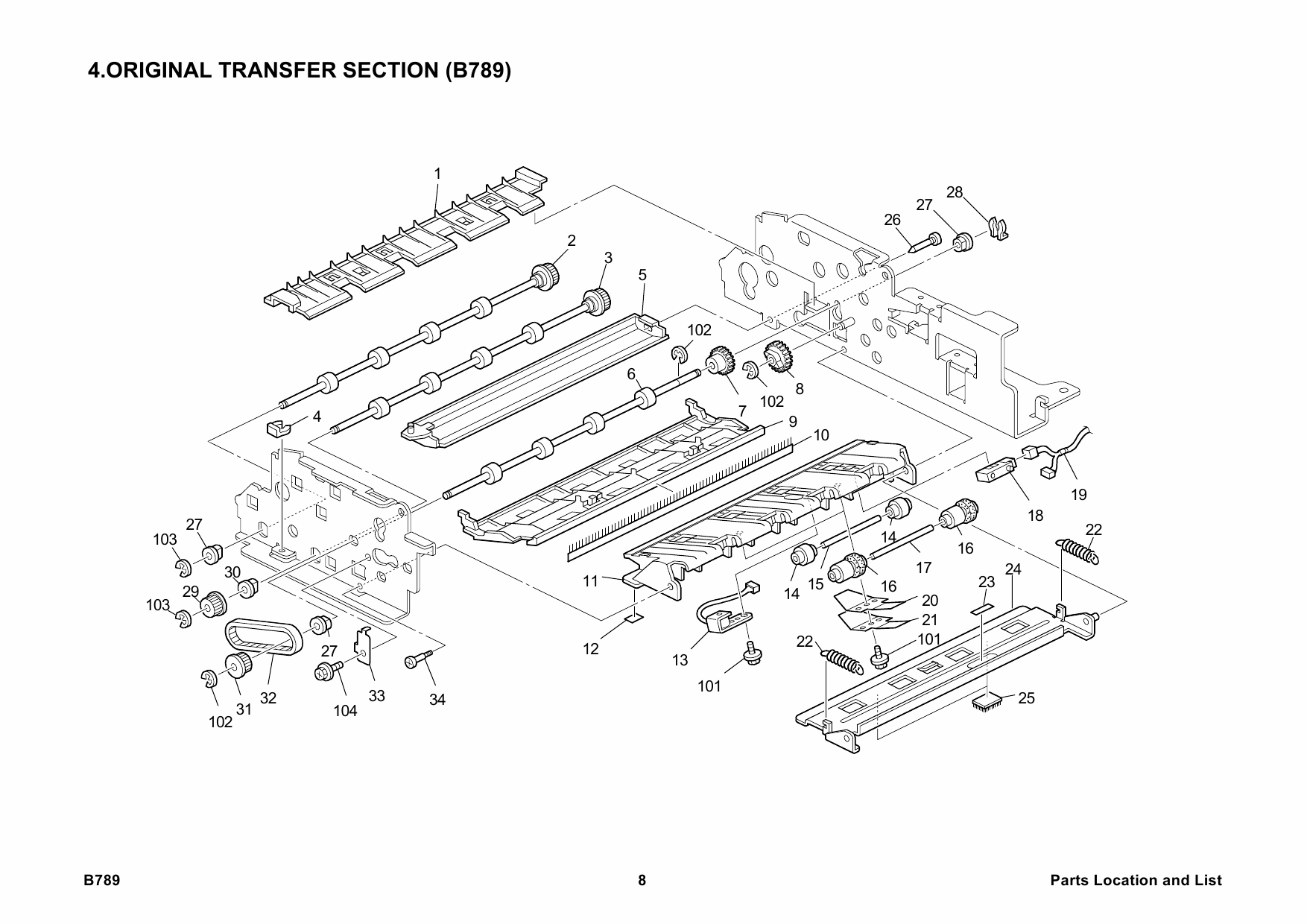 RICOH Options B789 ARDF-DF-3000 Parts Catalog PDF download-5